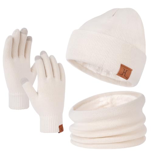 FZ FANTASTIC ZONE Unisex Vinterhue Tørklæde Handsker