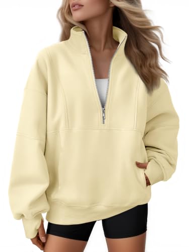 AUTOMET Quarter Zip Fleece Sweatshirt til Kvinder