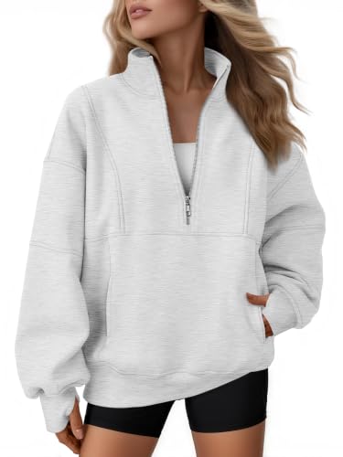 AUTOMET Quarter Zip Fleece Sweatshirt til Kvinder