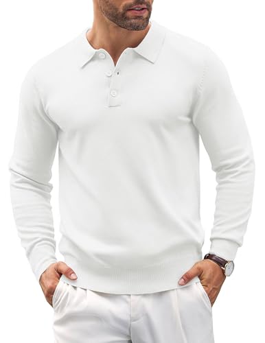 COOFANDY Herre Polo Langærmet Casual Strik Ztj009061