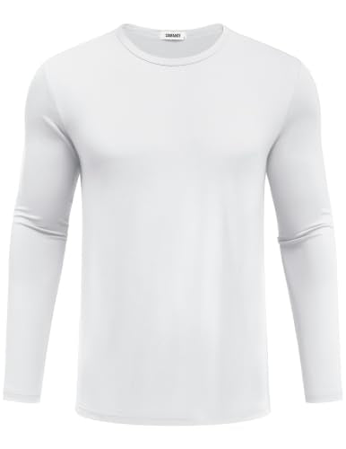COOFANDY Herre T-shirt Langærmet Rund Hals Ztj010834*