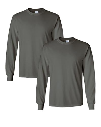Gildan Voksen T-shirt Heavy Cotton Langærmet G5400 2-Pak