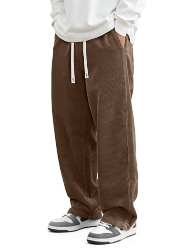 JMIERR Herre Fløjlsbukser Wide Leg Baggy Sweatpants