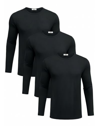COOFANDY Herre T-shirt Langærmet Rund Hals Ztj010834*