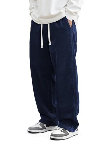 JMIERR Herre Fløjlsbukser Wide Leg Baggy Sweatpants