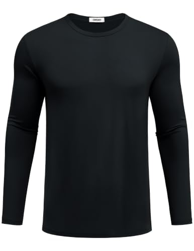 COOFANDY Herre T-shirt Langærmet Rund Hals Ztj010834*