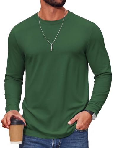COOFANDY Herre T-Shirt Langærmet Casual Crew Neck Cxj010852