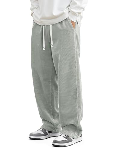 JMIERR Herre Fløjlsbukser Wide Leg Baggy Sweatpants