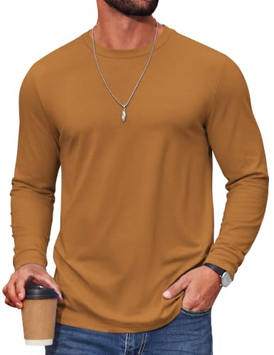 COOFANDY Herre T-Shirt Langærmet Casual Crew Neck Cxj010852