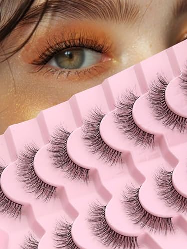 Wispy Cat Eye Falske Øjenvipper til Kvinder 15mm 7 Par