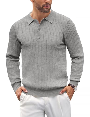 COOFANDY Herre Polo Langærmet Casual Strik Ztj009061