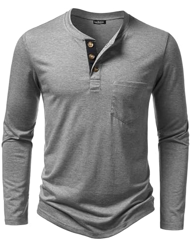 LucMatton Herre T-shirt Henley Slim Fit Langærmet Lucw210916