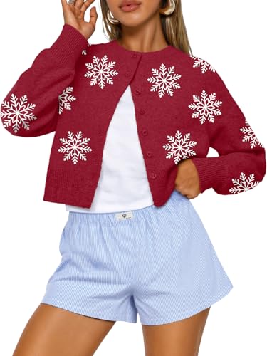 Trendy Queen Cropped Cardigan Trøje til Kvinder Trd688