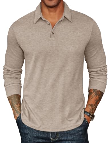 COOFANDY Herre Poloshirt Klassisk Langærmet Ztj010131