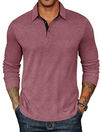 COOFANDY Herre Poloshirt Klassisk Langærmet Ztj010131