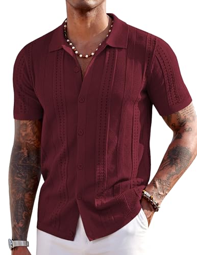 COOFANDY Herre Poloshirt Strikket Kortærmet Ztj009254