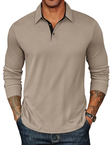 COOFANDY Herre Poloshirt Langærmet Klassisk Ztj010131