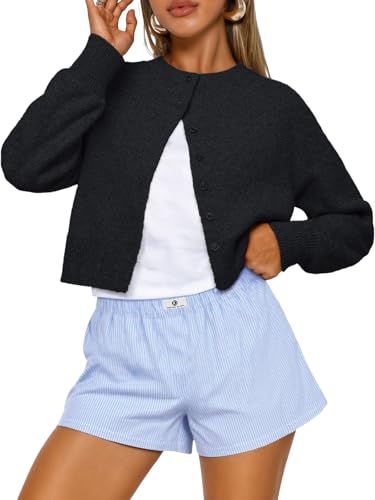Trendy Queen Cropped Cardigan Trøje til Kvinder Trd688
