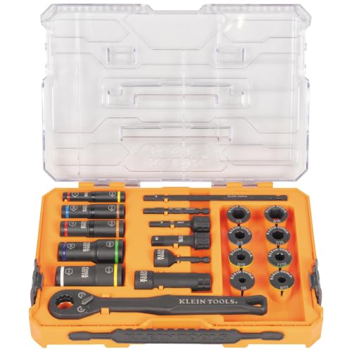 Klein Tools KNECT Gennemstikstopnøglesæt med Skralde 65500KNECT
