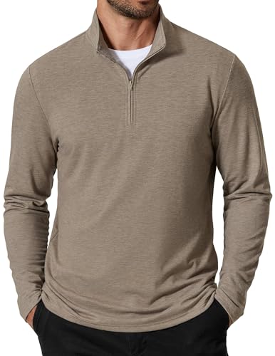 COOFANDY Herre Sweatshirt Quarter Zip Mock Neck