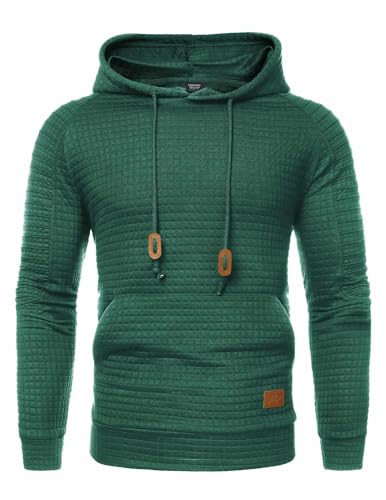 COOFANDY Herre Hættetrøje Pullover Vaffelstrik Casual