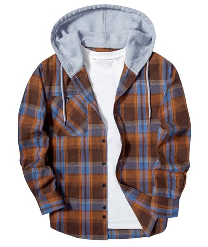 ZITY Herre Skjorte Flannel Hoodie Casual Langærmet