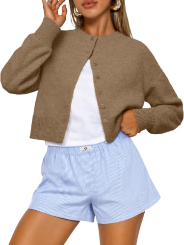 Trendy Queen Cropped Cardigan Trøje til Kvinder Trd688