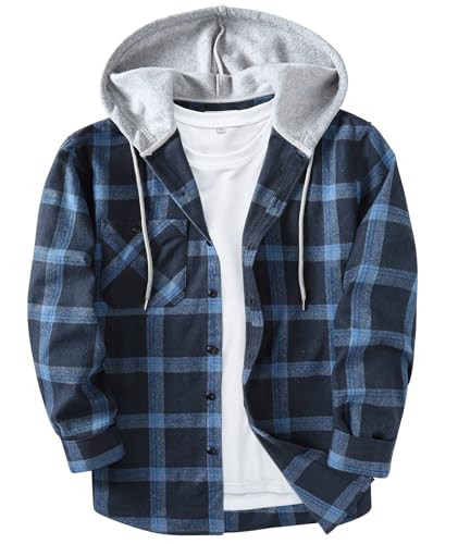 ZITY Herre Skjorte Flannel Hoodie Casual Langærmet