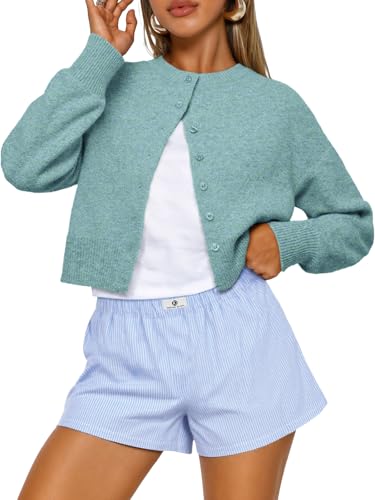Trendy Queen Cropped Cardigan Trøje til Kvinder Trd688