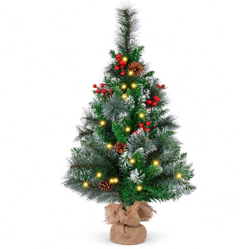 MEETYAMOR Kunstigt Mini Juletræ Med Lys 61 cm