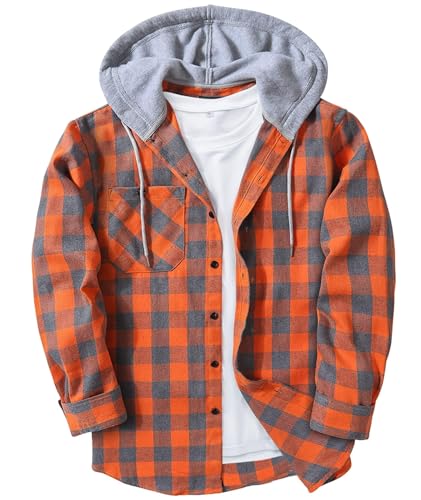 ZITY Herre Skjorte Flannel Hoodie Casual Langærmet