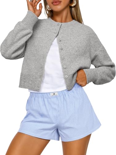 Trendy Queen Cropped Cardigan Trøje til Kvinder Trd688