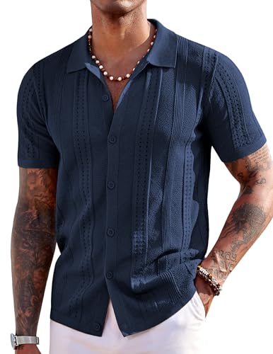 COOFANDY Herre Poloshirt Strikket Kortærmet Ztj009254