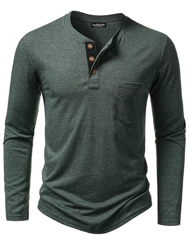 LucMatton Herre T-shirt Henley Slim Fit Langærmet Lucw210916