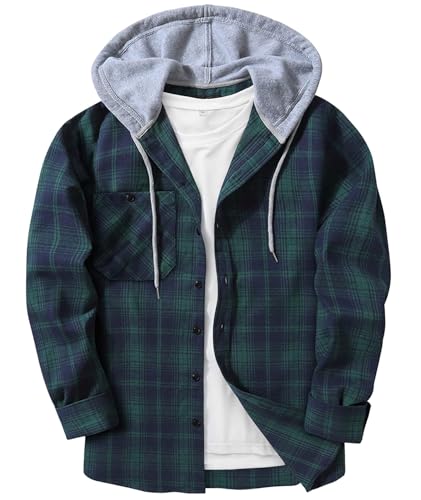 ZITY Herre Skjorte Flannel Hoodie Casual Langærmet