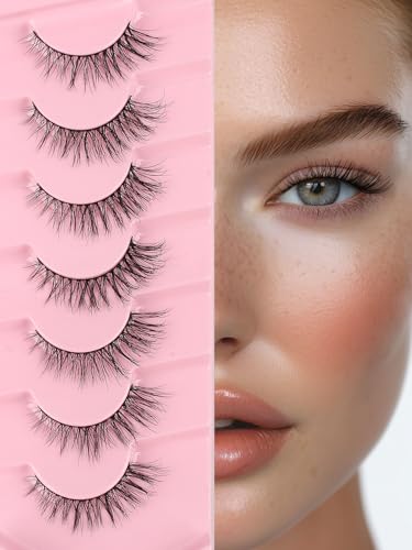 Wispy Cat Eye Falske Øjenvipper til Kvinder 15mm 7 Par