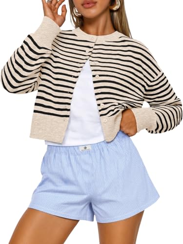 Trendy Queen Cropped Cardigan Trøje til Kvinder Trd688