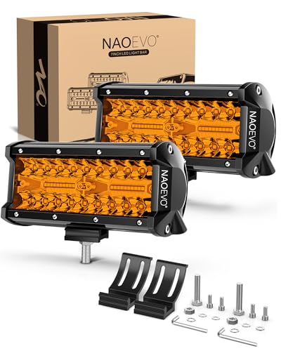 NAOEVO Gul LED Light Bar 17.8 cm 2 Stk. 240W