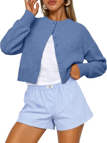 Trendy Queen Cropped Cardigan Trøje til Kvinder Trd688