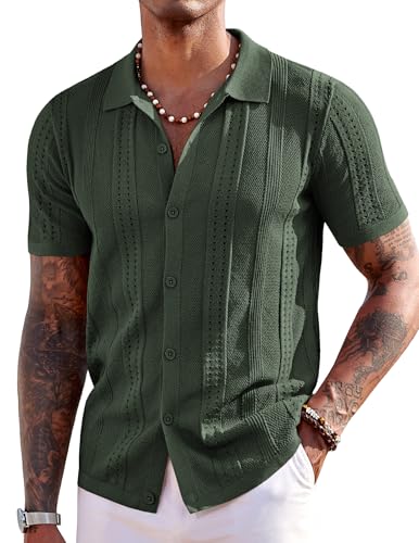 COOFANDY Herre Poloshirt Strikket Kortærmet Ztj009254