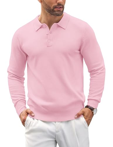 COOFANDY Herre Polo Langærmet Casual Strik Ztj009061