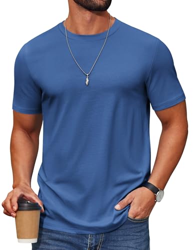 COOFANDY Herre T-Shirt Crew Neck Kortærmet Cxj010453