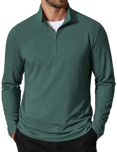 COOFANDY Herre Sweatshirt Quarter Zip Mock Neck