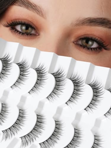 Wispy Cat Eye Falske Øjenvipper til Kvinder 15mm 7 Par