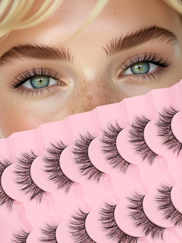 Wispy Cat Eye Falske Øjenvipper til Kvinder 15mm 7 Par
