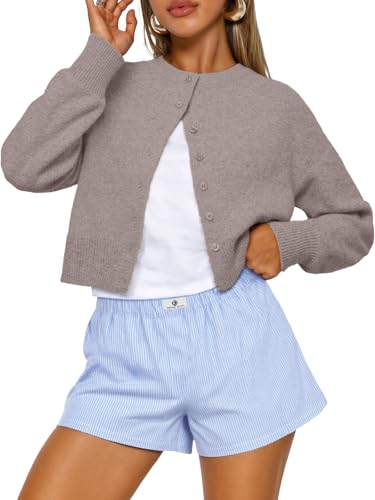 Trendy Queen Cropped Cardigan Trøje til Kvinder Trd688