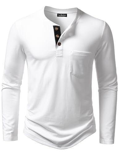LucMatton Herre T-shirt Henley Slim Fit Langærmet Lucw210916