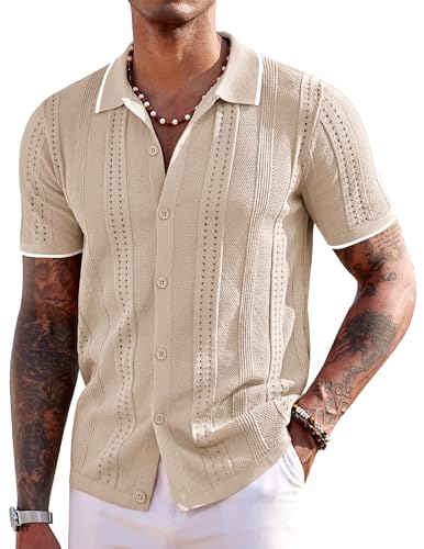 COOFANDY Herre Poloshirt Strikket Kortærmet Ztj009254