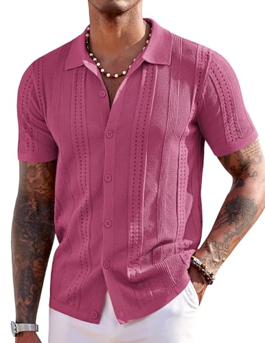 COOFANDY Herre Poloshirt Strikket Kortærmet Ztj009254