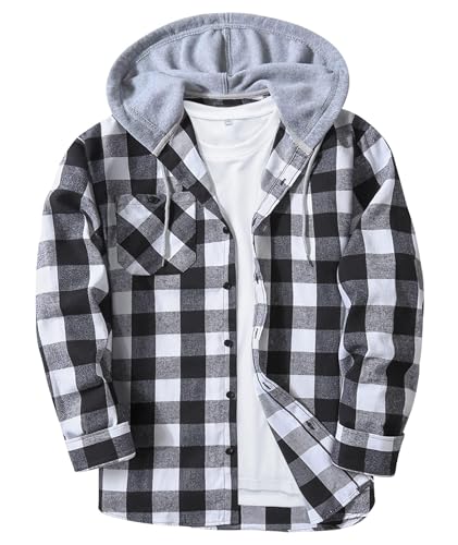 ZITY Herre Skjorte Flannel Hoodie Casual Langærmet